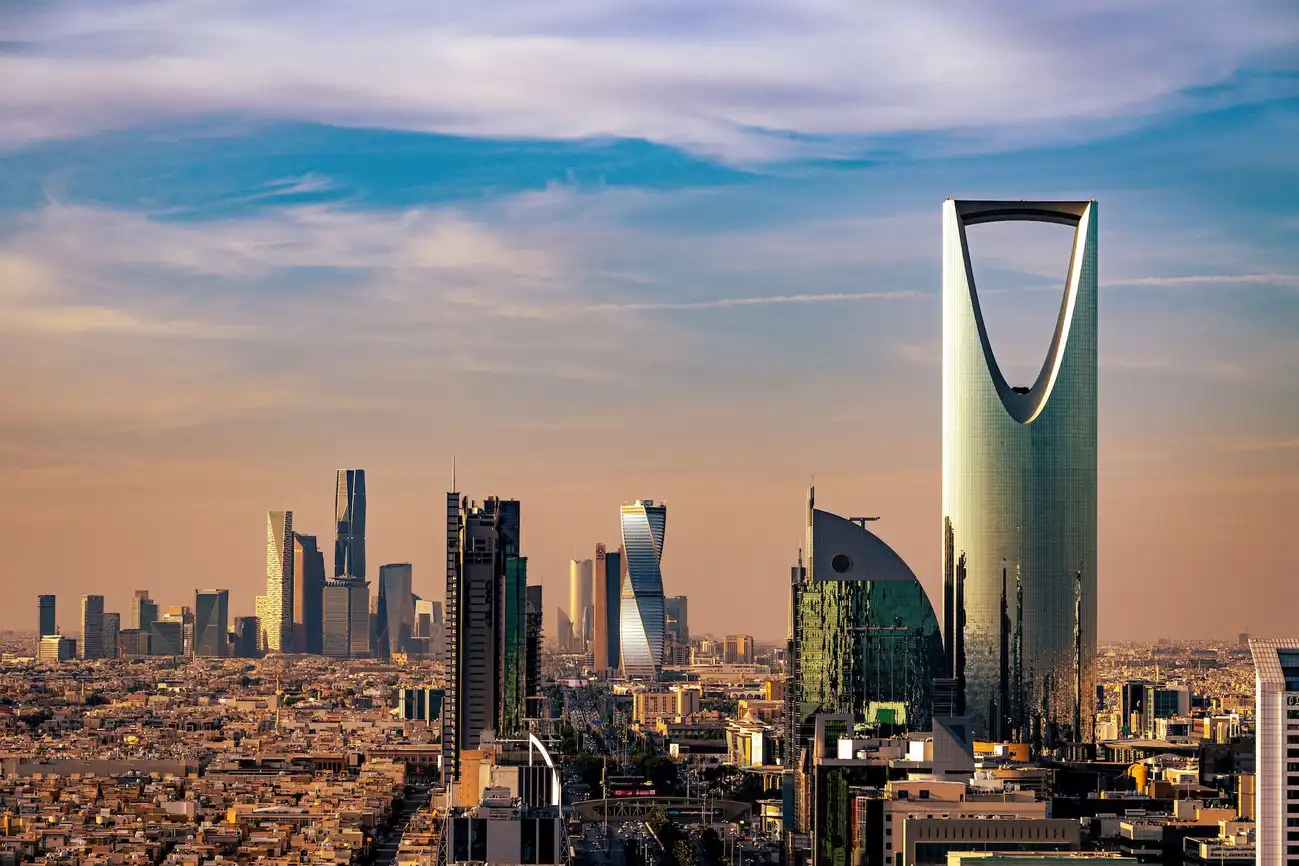 Riyadh skyline with Kingdom Centre